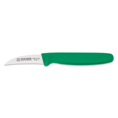 Giesser Tourniermesser 6 cm grün mit gebogener gestanzten Klinge 8545 sp 6 gr