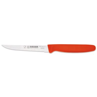 Giesser Steakmesser 11 cm mit Wellenschliff Klinge & roter Griff 8725 wsp 11 r