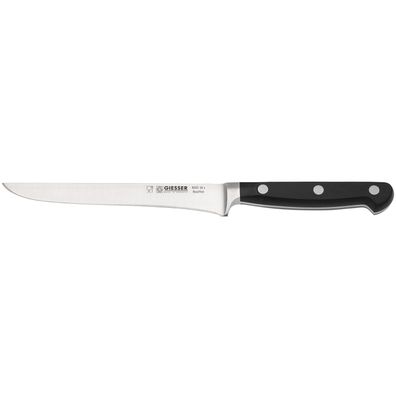 Giesser Ausbeinmesser 16 cm schwarz Ausbeiner steife geschmiedete Klinge 8263 16