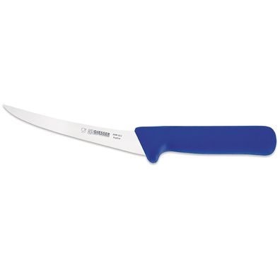 Giesser Ausbeinmesser 15 cm blauer Griff gebogene semi-flexible Klinge 2509 15 b