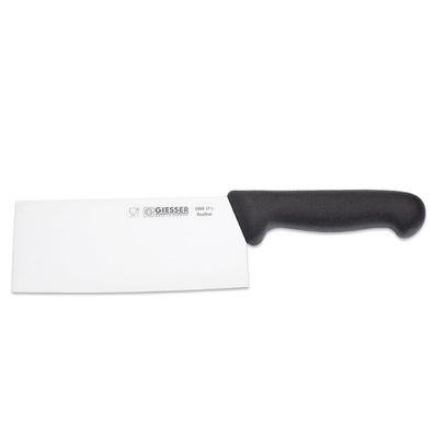 Giesser Hackmesser 17 cm schwarz breite Edelstahl-Klinge Balligschliff 8466 17