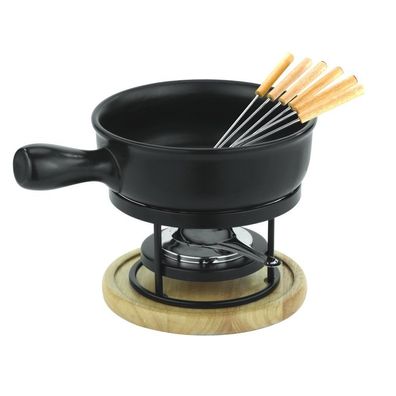 Sambonet Tavola Table Keramik/Holz Käsefondue-Service P0014-P00230-41311-00