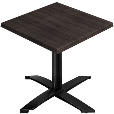 WTG | Bistro Außen Tisch | B: T: H: 60 x 60 x 75,5 cm | Wenge / Schwarz | Quadratis