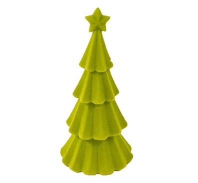 Weihnachten Deko Tanne hell GRÜN Beflockt bunt Trend Moden H=29cm Xmas m. Stern