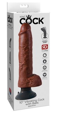 Realistischer Penisvibrator King Cock 10 Vibrating Cock