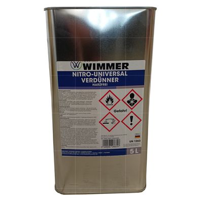 Farbenwelt WIMMER Nitro-Universalverdünner 5 LTR Pinselreiniger Nitro-Verdünnung