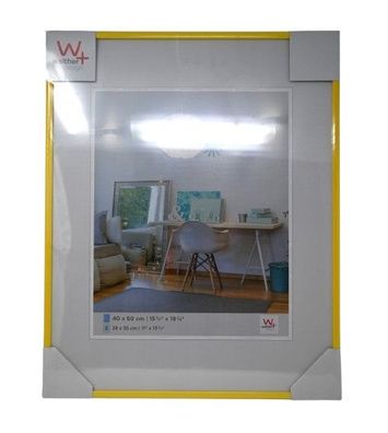 Walther New Lifestyle Bilderrahmen Kunststoffrahmen 40x50 Gelb - Normalglas