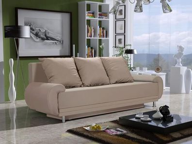 FURNIX Ecksofa AMORIE Schlaffunktion Sofa mit Bettkasten & Kissen NO 2