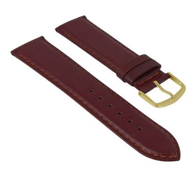 Uhrenarmband Büffelkalb Leder Braun mit Naht 26411G