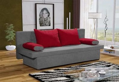 FURNIX Schlafsofa Empress Polstercouch mit Bettkasten und Kissen MI10-MI46