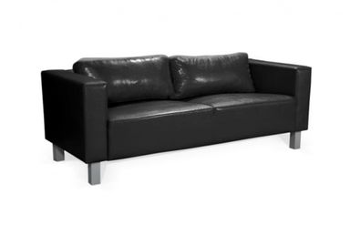 FURNIX Elegantes Sofa Valissa III Eco-Leder mit Kissen MG13