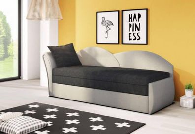 FURNIX Sofa AGNESS 2-sitzer Schlafsofa mit Bettkasten und 1 x Kissen ALV10 + ALV04