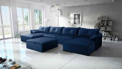 FURNIX Ecksofa in U-Form ELONE Polstercouch mit Sitzbank und Schlaffunktion RL22