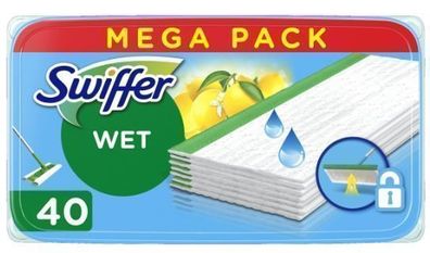 Swiffer Wet Lemon Mop Tücher, umweltfreundliche Reinigungspads