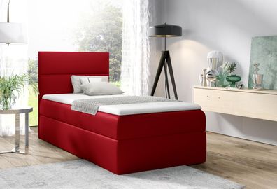 FURNIX Polsterbett Minella1 80x200 Doppelbett mit Topper & Bettkasten SF010