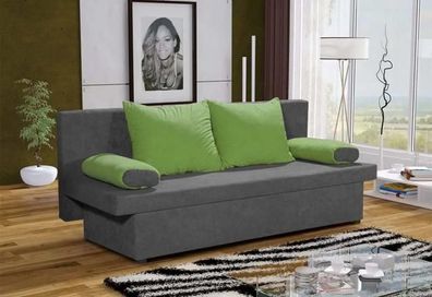 FURNIX Schlafsofa Empress Polstercouch mit Bettkasten und Kissen MI1024-MI42