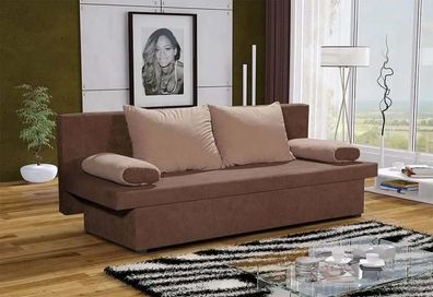 FURNIX Schlafsofa Empress Polstercouch mit Bettkasten und Kissen MI77-MI07