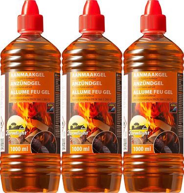 3L Anzündgel Brennpaste Gel Bioethanol für Tischfeuer Brenngel Dosen Fondue