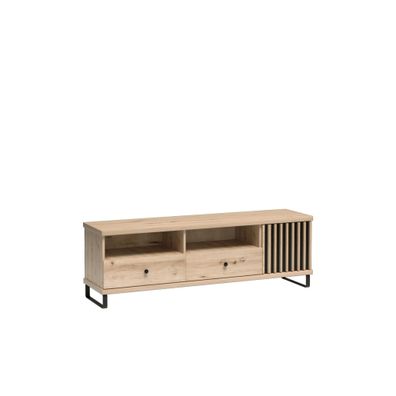 FURNIX TV-Schrank Callini C-6 Metallgestell Lowboard Schubladen und Tür Artisan