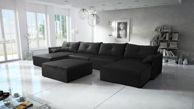 FURNIX Ecksofa in U-Form ELONE Polstercouch mit Sitzbank und Schlaffunktion RL31