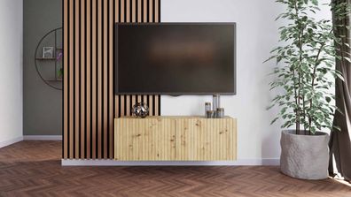 FURNIX RTV Kabinett Hängend Kobby 100 Sideboard mit zwei Schränken ?Artisan-Eiche