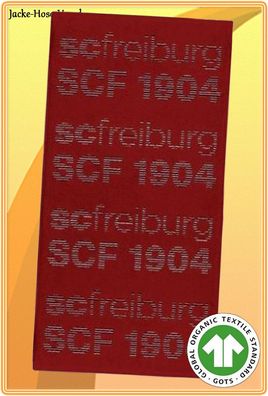 SC Freiburg Strandtuch Badetuch Duschtuch Saunatuch Rot GOTS Gr: 70x180cm NEU