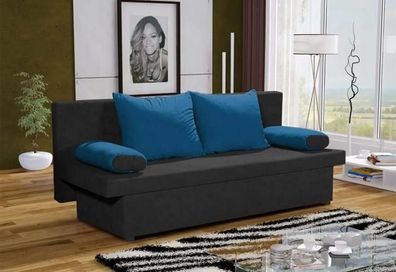 FURNIX Schlafsofa Empress Polstercouch mit Bettkasten und Kissen MI04-MI14