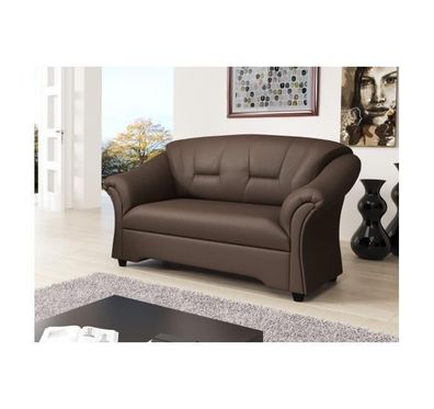 FURNIX Elegantes Sofa MORTI II Eco-Leder D33 Braun