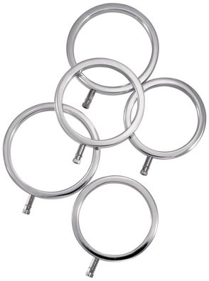 ElectraStim Solid Metal Cock Ring Set 5 Sizes