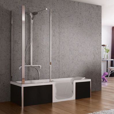 begehbare Badewanne - Duschbadewanne 160, 170 und 180 cm - Seniorenbadewanne mit Tür