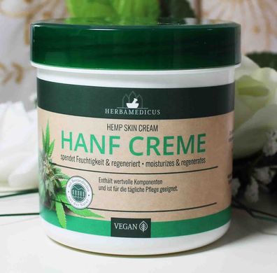 250ml Herbamedicus Hanfcreme Körpercreme Feuchtigkeitscreme Hautcreme Hanf Vegan