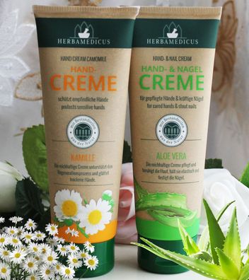 125ml Herbamedicus Hand Nail Creme Handcreme Aloe Vera Kamille nach Wahl