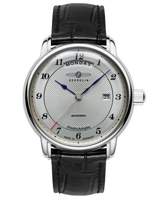 Zeppelin Herrenuhr Automatik Friedrichshafen mit Lederband 8562-4