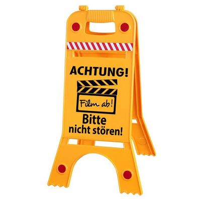 Warnaufsteller Dachaufsteller - Achtung ! Film ab ! Bitte nicht stören - Gr. ca. 28