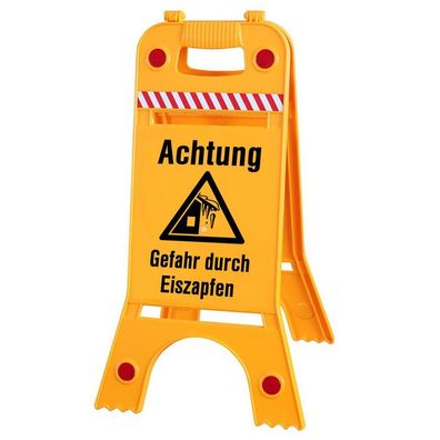 Warnaufsteller Dachaufsteller - Achtung! Gefahr durch Eiszapfen - Gr. ca. 28 x 64 cm