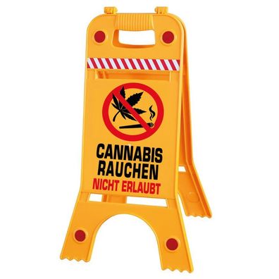 Warnaufsteller Dachaufsteller - Cannabis rauchen nicht erlaubt - Gr. ca. 28 x 64cm