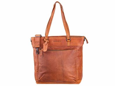 Dimagini Leder Shopper XL DM 384009 mit Laptopfach Kroko-Optik