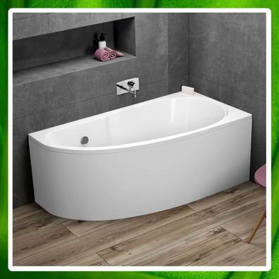 Asymmetrische Raumsparwanne 140x70cm und 145x85cm, kleine Trapez Eckbadewanne