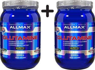 2 x AllMax Nutrition Glutamine - 1000g