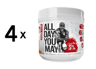 4 x 5% Nutrition - Rich Piana All Day You May (30 serv) Push Pop