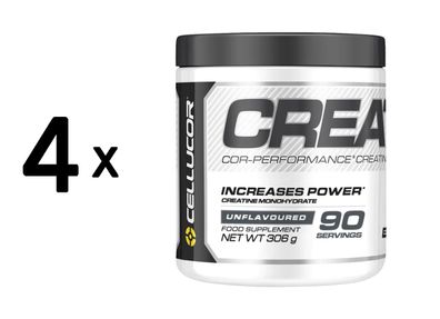 4 x Cellucor Cor Performance Creatine (306g) Unflavoured