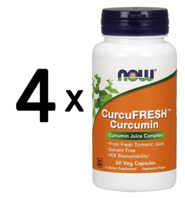 4 x CurcuFRESH Curcumin - 60 vcaps