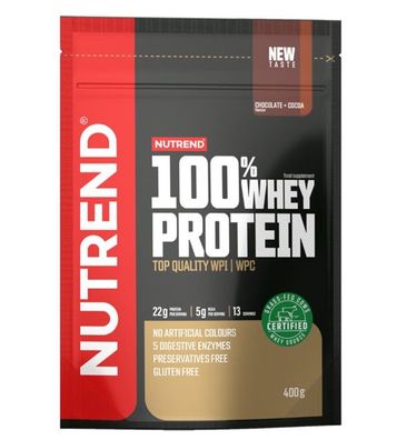 100% Whey Protein, Chocolate + Cocoa - 400g