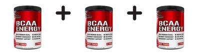 3 x EVL Nutrition BCAA Energy (30 serv) Fruit Punch