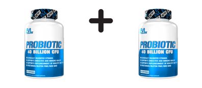 2 x EVL Nutrition Probiotic (60 caps) Unflavoured