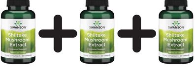 3 x Shiitake Mushroom Extract, 500mg - 120 caps