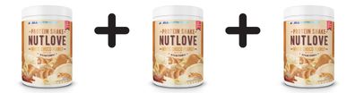 3 x Nutlove Protein Shake, White Choco Peanut - 630g