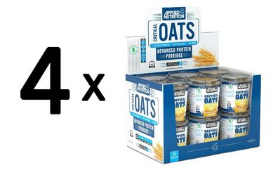 4 x Critical Oats Protein Porridge, Golden Syrup - 12 x 60g