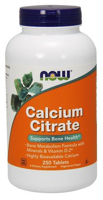 Calcium Citrate, with Minerals & Vitamin D-2 - 250 tabs