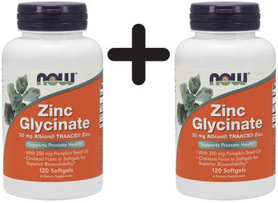 2 x Zinc Glycinate - 120 softgels